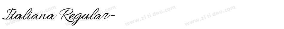 Italiana Regular字体转换